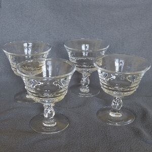 Fostoria Century Set Of 4 Vintage Champagne Or Sherbet Glasses.